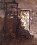 Nicolae Grigorescu Interior in Vitre Sweden oil painting artist
